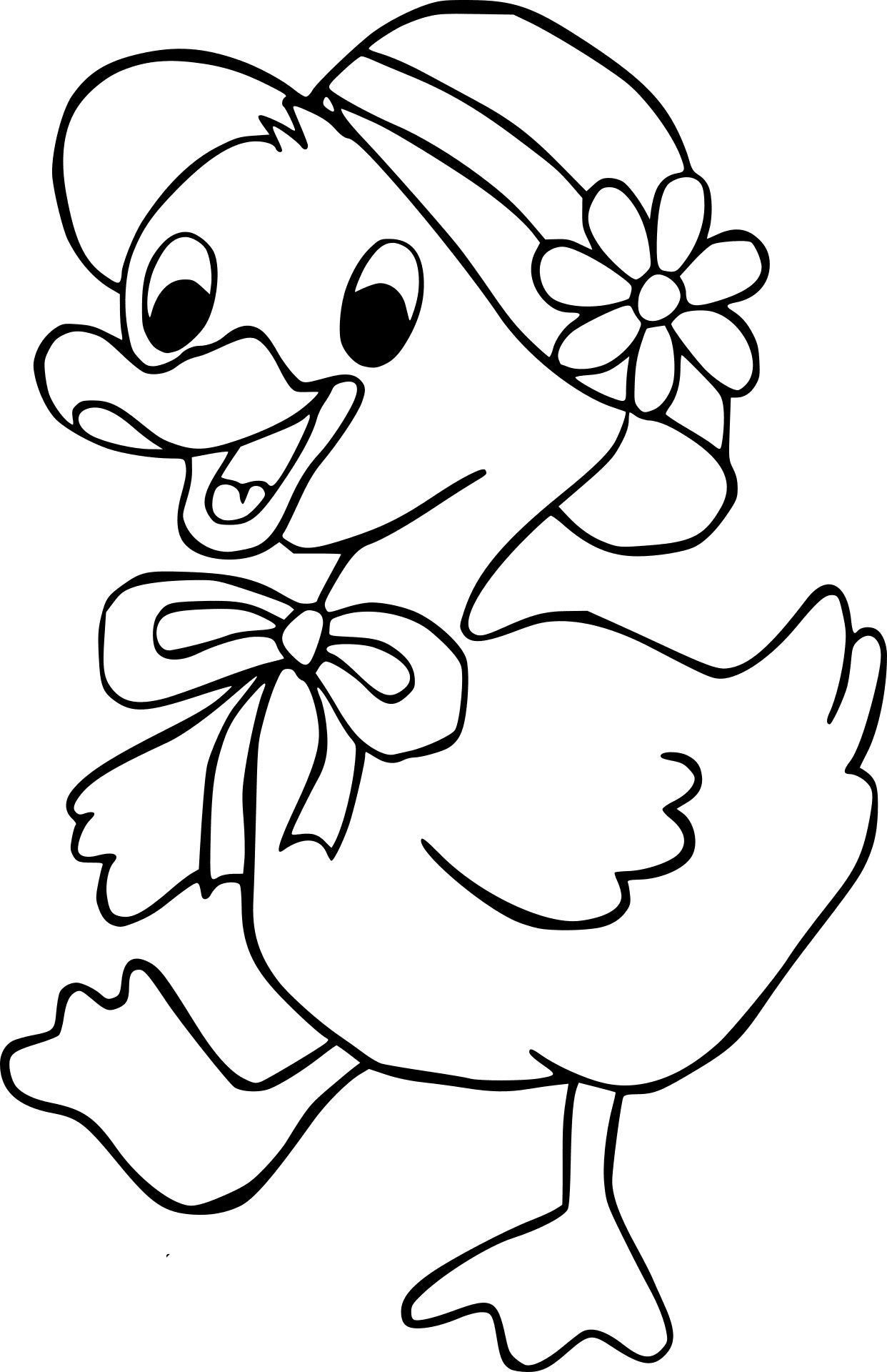 Funny duck coloring book