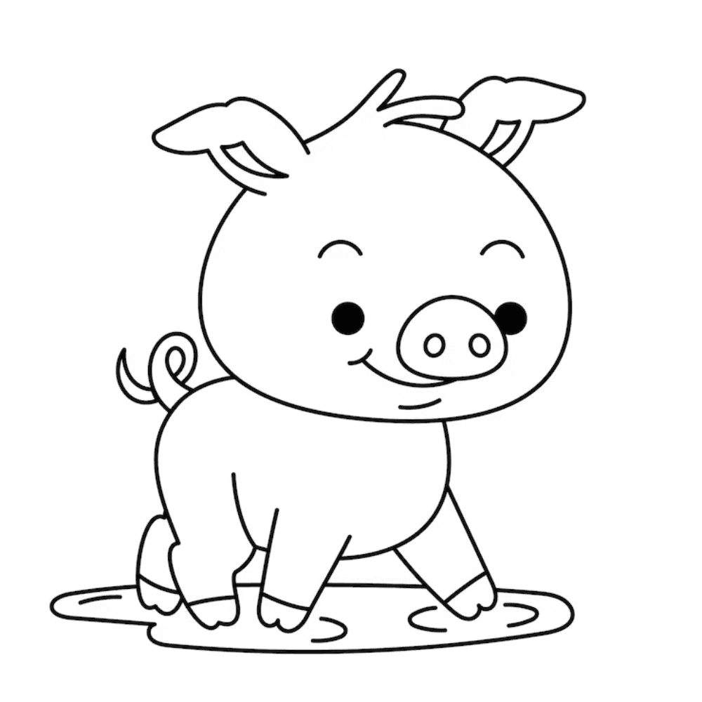 Pig coloring book