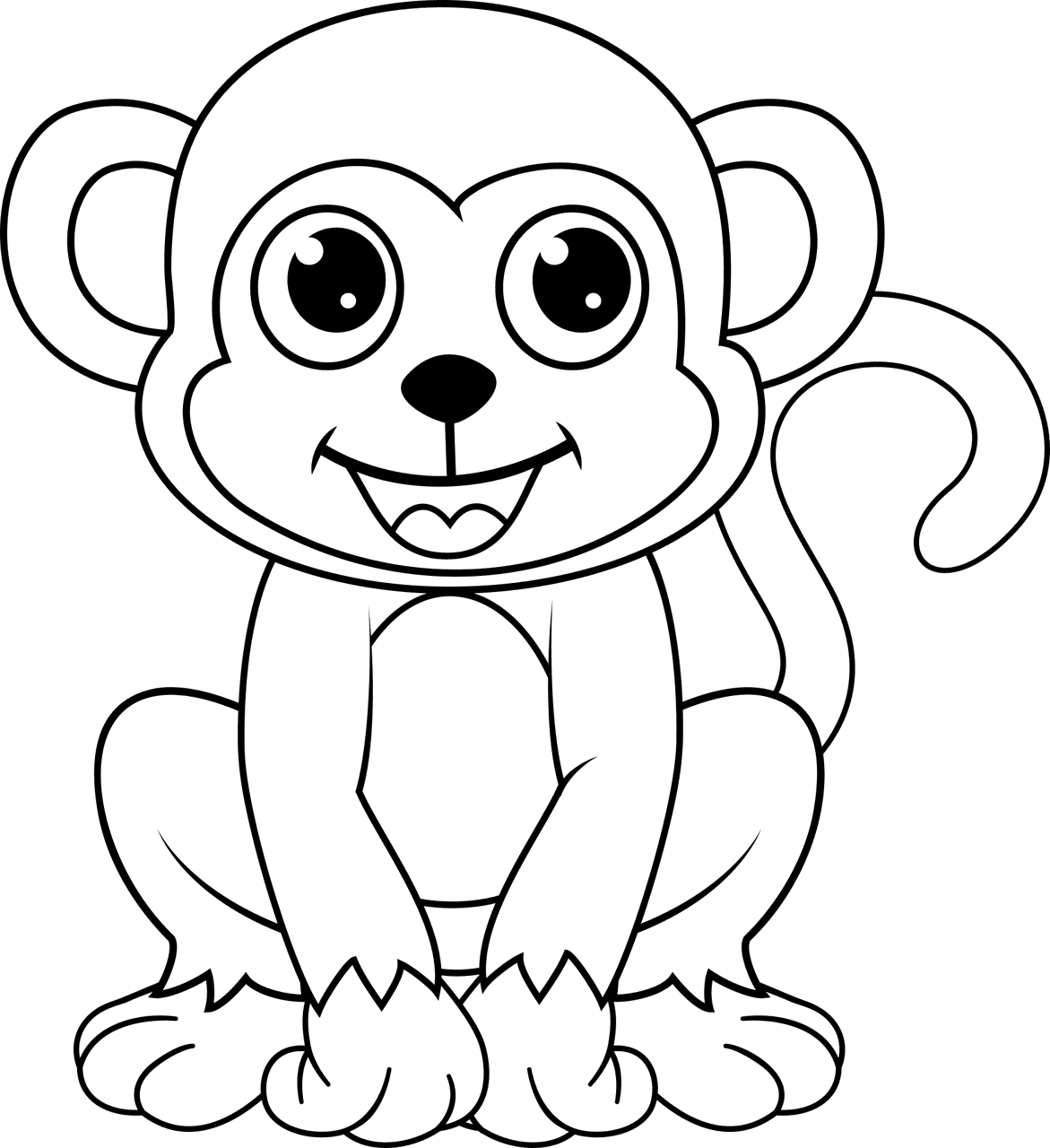 Monkey coloring book