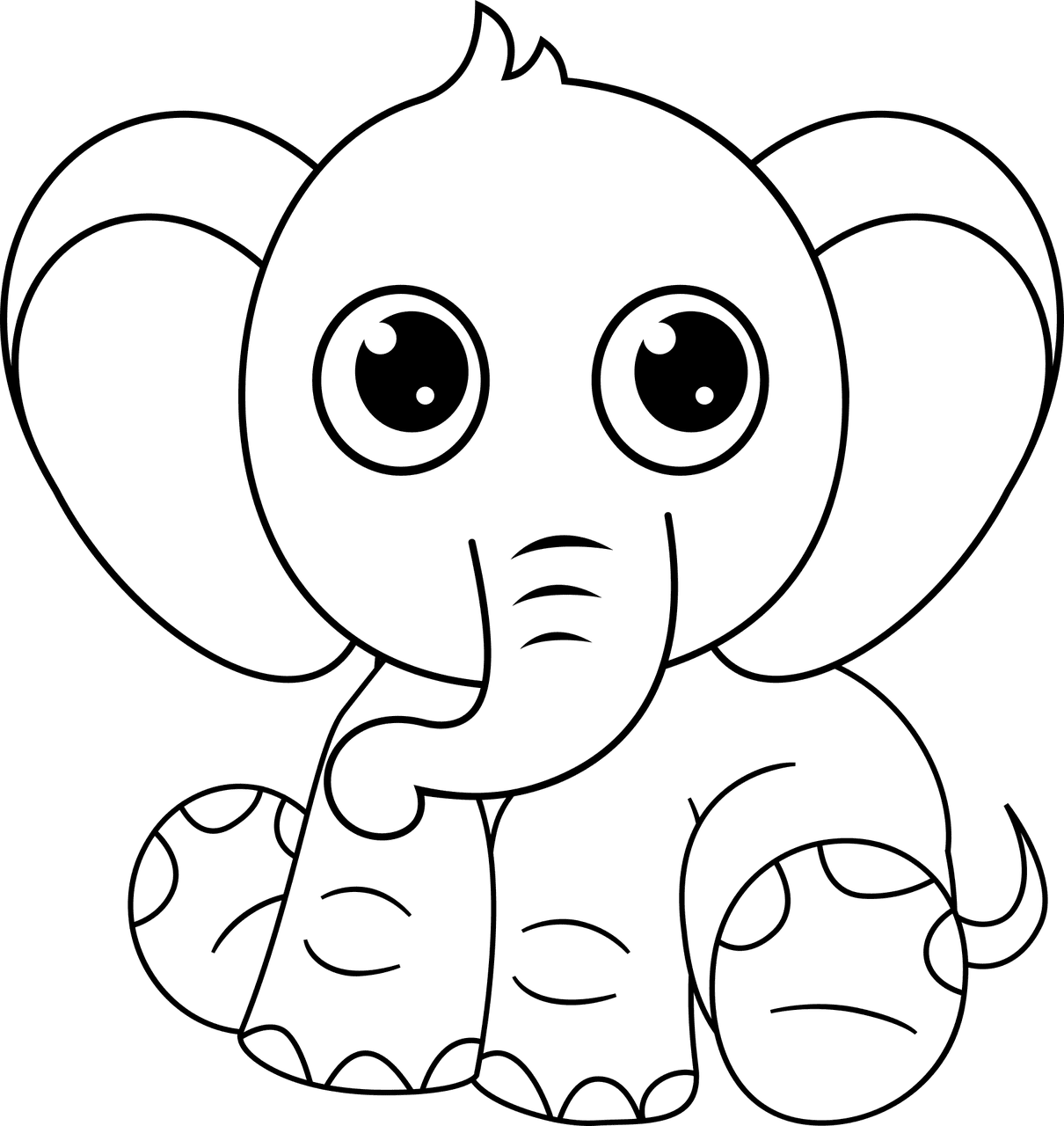 Elephant coloring book